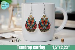Teardrop Earring | Butterfly Sublimation Product Image 1
