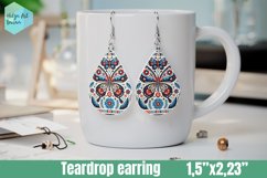 Teardrop Earring | Butterfly Sublimation Product Image 1