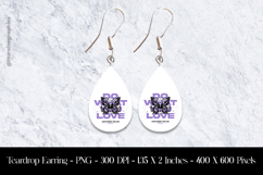 Do What You Love Butterfly Teardrop Earring Sublimation Product Image 1