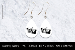 Retro Future Teardrop Earring Sublimation Product Image 1