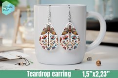 Teardrop Earring | dragonfly Sublimation Product Image 1