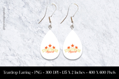 Streetwear Appared Teardrop Earring Sublimation Product Image 1