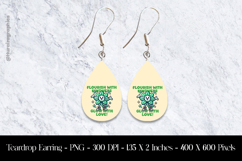 Flourish with Kindness Flower Teardrop Earring Sublimation Product Image 1