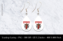 Strenght By Spicy Teardrop Earring Sublimation Product Image 1
