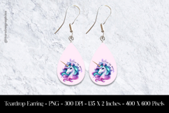 Belive In Magic Teardrop Earring Sublimation Product Image 1
