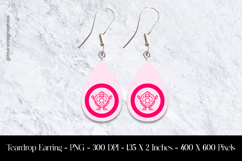 Cute Donut Teardrop Earring Sublimation Product Image 1