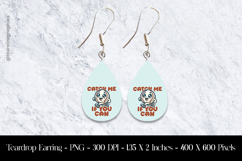Catch Me If You Can Teardrop Earring Sublimation Product Image 1