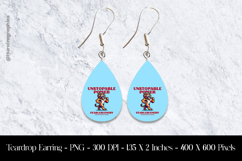 Unstopable Power Fearless Energy Teardrop Earring Sublimatio Product Image 1