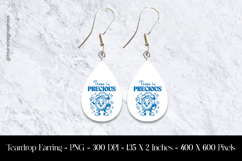 Time Is Precious Teardrop Earring Sublimation Product Image 1