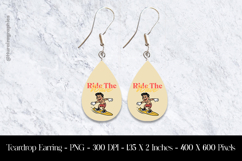 Ride The Wave Teardrop Earring Sublimation Product Image 1