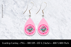 Happy Donut Teardrop Earring Sublimation Product Image 1
