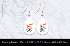 Baseball Let,s Have Fun Together Teardrop Earring Sublimatio Product Image 1