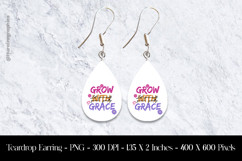 Grow With Grace Teardrop Earring Sublimation Product Image 1