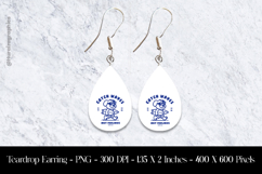 Catch Waves Not Feelings Dog Teardrop Earring Sublimation Product Image 1