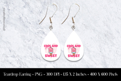 Cool and Sweet Teardrop Earring Sublimation Product Image 1