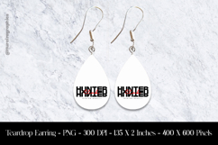 Hunted Teardrop Earring Sublimation Product Image 1