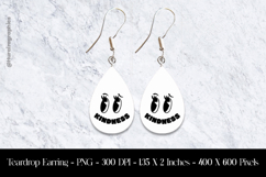 Kindness &amp; smile Face Teardrop Earring Sublimation Product Image 1