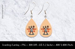 Victory Vibes Sports Teardrop Earring Sublimation Product Image 1