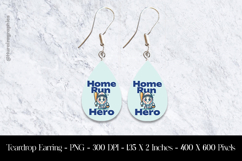 Home Run Hero Teardrop Earring Sublimation Product Image 1