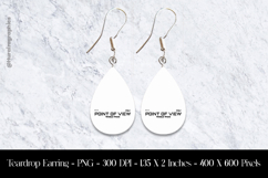 Point Of View World Wide Teardrop Earring Sublimation Product Image 1