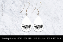 Time Is Running Out Teardrop Earring Sublimation Product Image 1