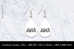 Tokyo Japan Teardrop Earring Sublimation Product Image 1