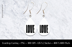 Love Teardrop Earring Sublimation Product Image 1