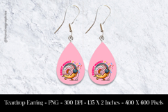 Donut Music Teardrop Earring Sublimation Product Image 1