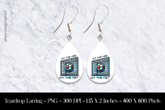 Hit The Vibe Hit The Net Teardrop Earring Sublimation Product Image 1