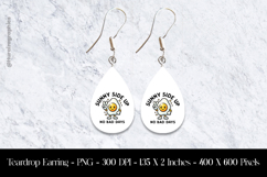 Sunny Side Up No Bad Days Teardrop Earring Sublimation Product Image 1
