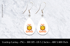 Hello Summer Teardrop Earring Sublimation Product Image 1