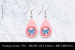 Simple Beautifly Everyday Magic Teardrop Earring Sublimation Product Image 1