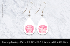 Start Your Day With A Smile Teardrop Earring Sublimation Product Image 1