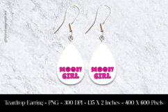 Moody Girl Teardrop Earring Sublimation Product Image 1