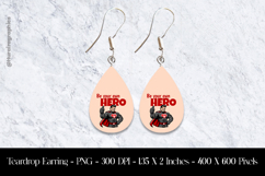 Be Your Own Hero Teardrop Earring Sublimation Product Image 1