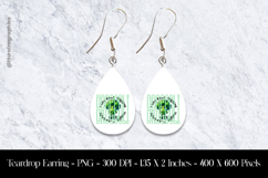 Broccoli Teardrop Earring Sublimation Product Image 1