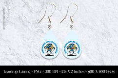 Smiles World Wild Teardrop Earring Sublimation Product Image 1