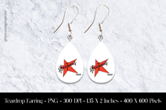 Streetwear Teardrop Earring Sublimation Product Image 1