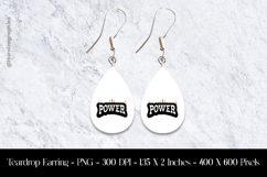 Power Teardrop Earring Sublimation Product Image 1