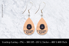 Cosmic King Teardrop Earring Sublimation Product Image 1