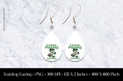 I love Playing BaseBall Teardrop Earring Sublimation Product Image 1