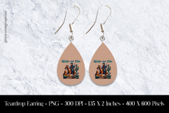 Ride or Die Teardrop Earring Sublimation Product Image 1