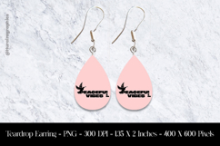 Peaceful Vibes Teardrop Earring Sublimation Product Image 1
