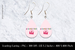 # Love You Teardrop Earring Sublimation Product Image 1