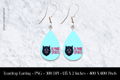 Alpha Spirit Teardrop Earring Sublimation Product Image 1