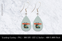 Slow &amp; Hungry Turtle Teardrop Earring Sublimation Product Image 1