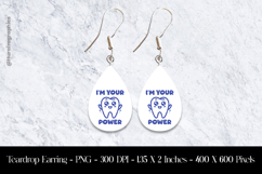 I&#039;Am Your Power Teardrop Earring Sublimation Product Image 1
