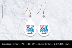 Speed Your Magic Teardrop Earring Sublimation Product Image 1