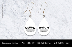 Shibuya Teardrop Earring Sublimation PNG Product Image 1