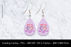 You, Me &amp; A Cup of Tea Teardrop Earring Sublimation Product Image 1